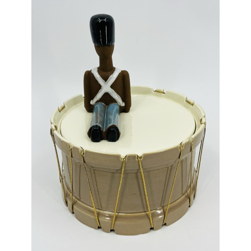 Red Wing Pottery Drummer Boy Drum Cookie Jar Vintage